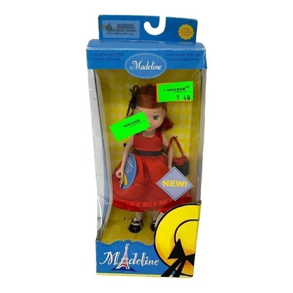 Madeline Poseable Doll Holiday Red Dress2003 Learning Curve PARIS READ 8 inch